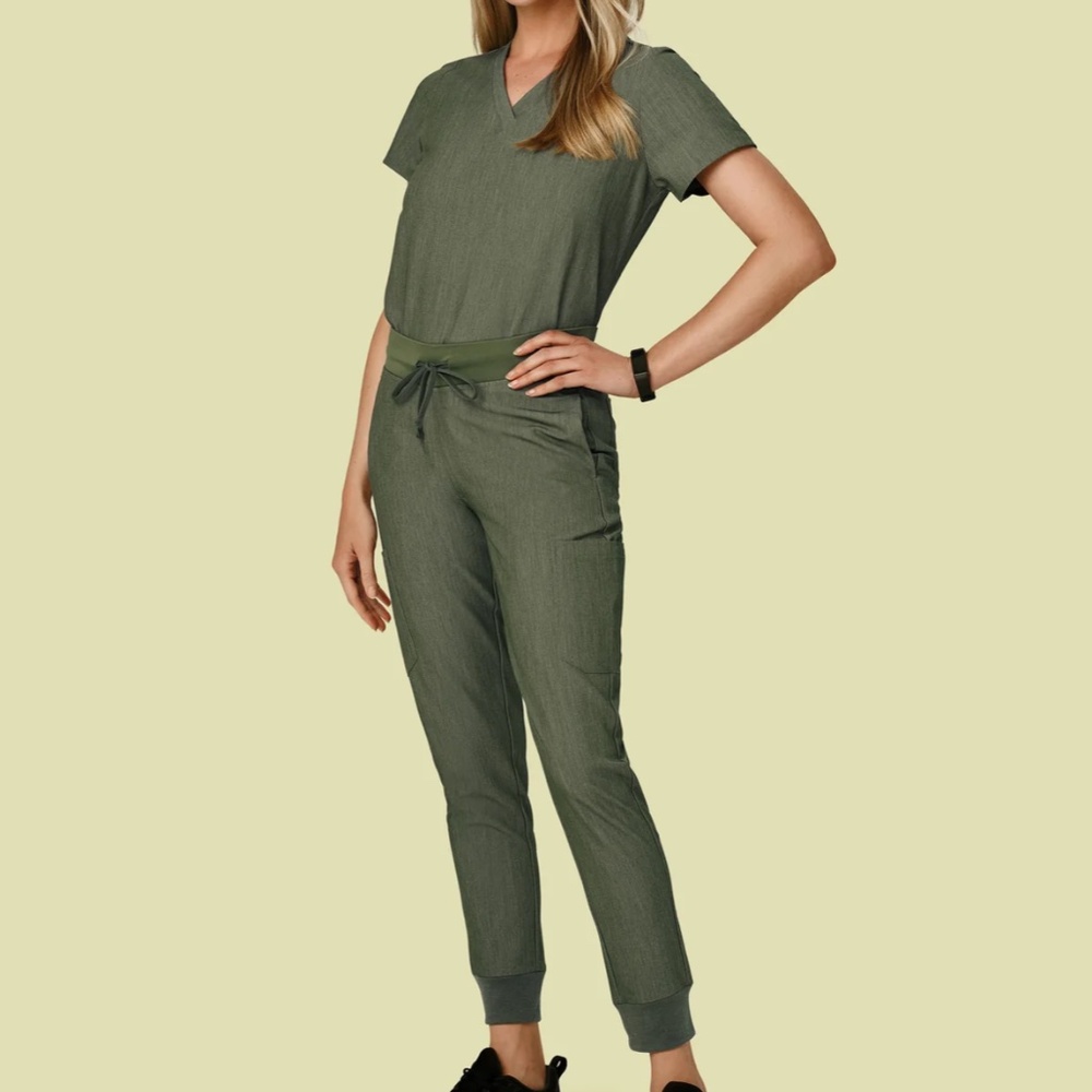 Olive Green Women's Jogger Scrub Pants